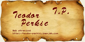 Teodor Perkić vizit kartica